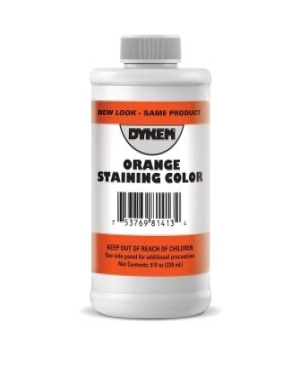 Dykem 81413 Opaque Staining Color, 8 oz Brush-In Cap Bottle-Orange